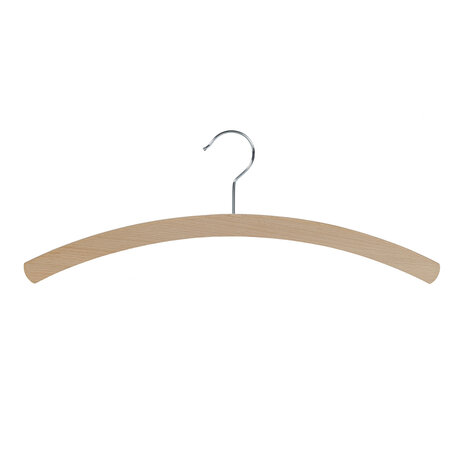 Blouse / shirthanger (vlak) beukenhout naturel gelakt Blouse / shirthanger (vlak) beukenhout naturel gelakt