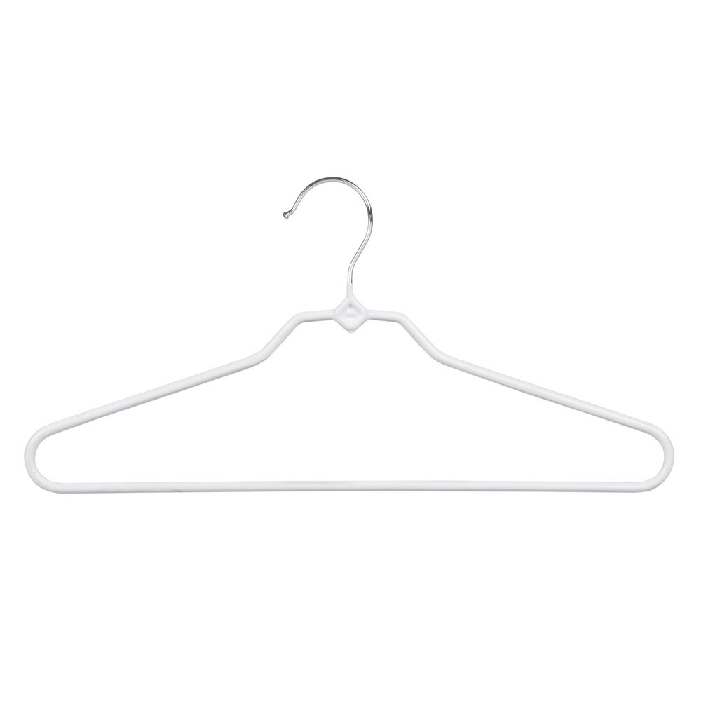 Broekhanger metaal met witte anti-slip coating