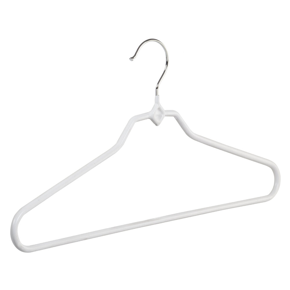 Broekhanger metaal met witte anti-slip coating