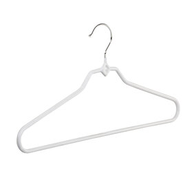 Broekhanger metaal met witte anti-slip coating Broekhanger metaal met witte anti-slip coating