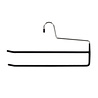 DE KLEDINGHANGER GIGANT Broekhanger (2-voudig) metaal met zwarte anti-slip coating DE KLEDINGHANGER GIGANT Broekhanger (2-voudig) metaal met zwarte anti-slip coating