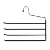 DE KLEDINGHANGER GIGANT Broekhanger (4-voudig) metaal met zwarte anti-slip coating DE KLEDINGHANGER GIGANT Broekhanger (4-voudig) metaal met zwarte anti-slip coating