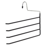 Broekhanger (4-voudig) metaal met zwarte anti-slip coating
