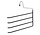 Broekhanger (4-voudig) metaal met zwarte anti-slip coating