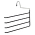 Broekhanger (4-voudig) metaal met zwarte anti-slip coating Broekhanger (4-voudig) metaal met zwarte anti-slip coating