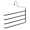 DE KLEDINGHANGER GIGANT Broekhanger (4-voudig) metaal met zwarte anti-slip coating DE KLEDINGHANGER GIGANT Broekhanger (4-voudig) metaal met zwarte anti-slip coating