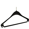 WEBER Mantel / kostuumhanger (gebogen) kunststof zwart (anti-diefstal zonder ring) met schouderverbreding en broeklat WEBER Mantel / kostuumhanger (gebogen) kunststof zwart (anti-diefstal zonder ring) met schouderverbreding en broeklat