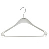 DE KLEDINGHANGER GIGANT Mantel / kostuumhanger (gebogen) kunststof wit met schouderverbreding en broeklat DE KLEDINGHANGER GIGANT Mantel / kostuumhanger (gebogen) kunststof wit met schouderverbreding en broeklat