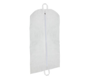 Kledinghoes (non woven) wit met rits Kledinghoes (non woven) wit met rits