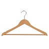 Hotelhanger beukenhout naturel gelakt met rokinkepingen en anti-slip broeklat , 44 cm