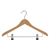 Hotelhanger beukenhout naturel gelakt met anti-slip knijpers, 44 cm Hotelhanger beukenhout naturel gelakt met anti-slip knijpers, 44 cm