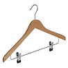 Hotelhanger beukenhout naturel gelakt met anti-slip knijpers, 44 cm Hotelhanger beukenhout naturel gelakt met anti-slip knijpers, 44 cm