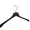 DE KLEDINGHANGER GIGANT Mantel / kostuumhanger (gebogen) kunststof zwart met schouderverbreding DE KLEDINGHANGER GIGANT Mantel / kostuumhanger (gebogen) kunststof zwart met schouderverbreding
