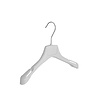 DE KLEDINGHANGER GIGANT Mantel / kostuumhanger (gebogen) kunststof wit met schouderverbreding en rokinkepingen DE KLEDINGHANGER GIGANT Mantel / kostuumhanger (gebogen) kunststof wit met schouderverbreding en rokinkepingen
