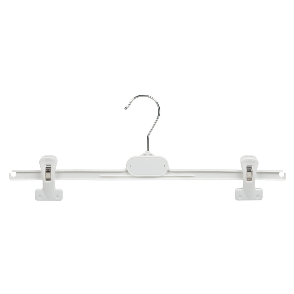 Rok / broekhanger kunststof wit met anti-slip knijpers Rok / broekhanger kunststof wit met anti-slip knijpers