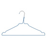 DE KLEDINGHANGER GIGANT Draad / stomerijhanger metaal blauw gecoat (Ø 2,4 mm) met rokinkepingen DE KLEDINGHANGER GIGANT Draad / stomerijhanger metaal blauw gecoat (Ø 2,4 mm) met rokinkepingen