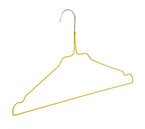 Draad / stomerijhanger metaal geel gecoat (Ø 2,4 mm) met rokinkepingen Draad / stomerijhanger metaal geel gecoat (Ø 2,4 mm) met rokinkepingen