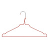 DE KLEDINGHANGER GIGANT Draad / stomerijhanger metaal rood gecoat (Ø 2,4 mm) met rokinkepingen DE KLEDINGHANGER GIGANT Draad / stomerijhanger metaal rood gecoat (Ø 2,4 mm) met rokinkepingen