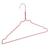 DE KLEDINGHANGER GIGANT Draad / stomerijhanger metaal rood gecoat (Ø 2,4 mm) met rokinkepingen DE KLEDINGHANGER GIGANT Draad / stomerijhanger metaal rood gecoat (Ø 2,4 mm) met rokinkepingen