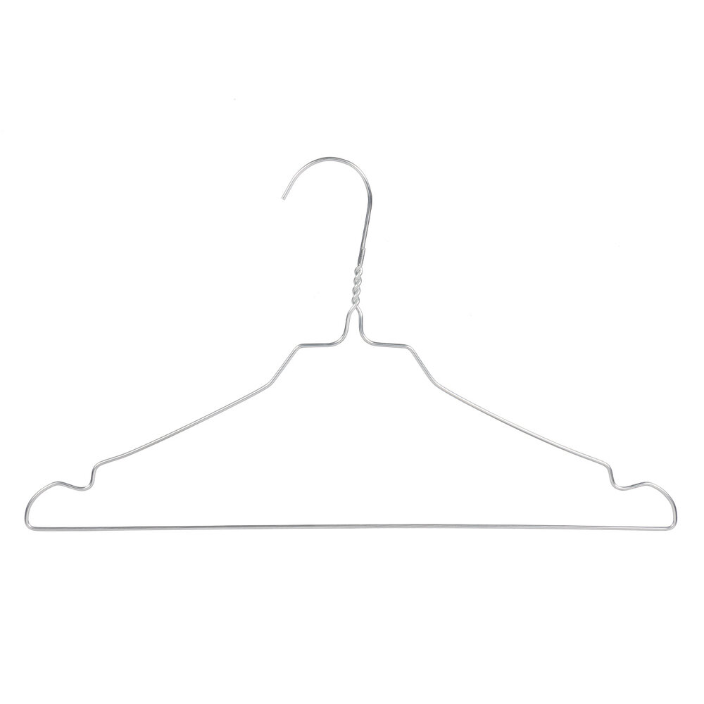 DE KLEDINGHANGER GIGANT Draad / stomerijhanger metaal verzinkt (Ø 2,7 mm) met rokinkepingen DE KLEDINGHANGER GIGANT Draad / stomerijhanger metaal verzinkt (Ø 2,7 mm) met rokinkepingen