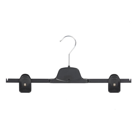 CORTEC Rok / broekhanger kunststof zwart met anti-slip knijpers CORTEC Rok / broekhanger kunststof zwart met anti-slip knijpers
