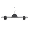 Cortec Rok / broekhanger kunststof zwart met knijpers, 40 cm Cortec Rok / broekhanger kunststof zwart met knijpers, 40 cm