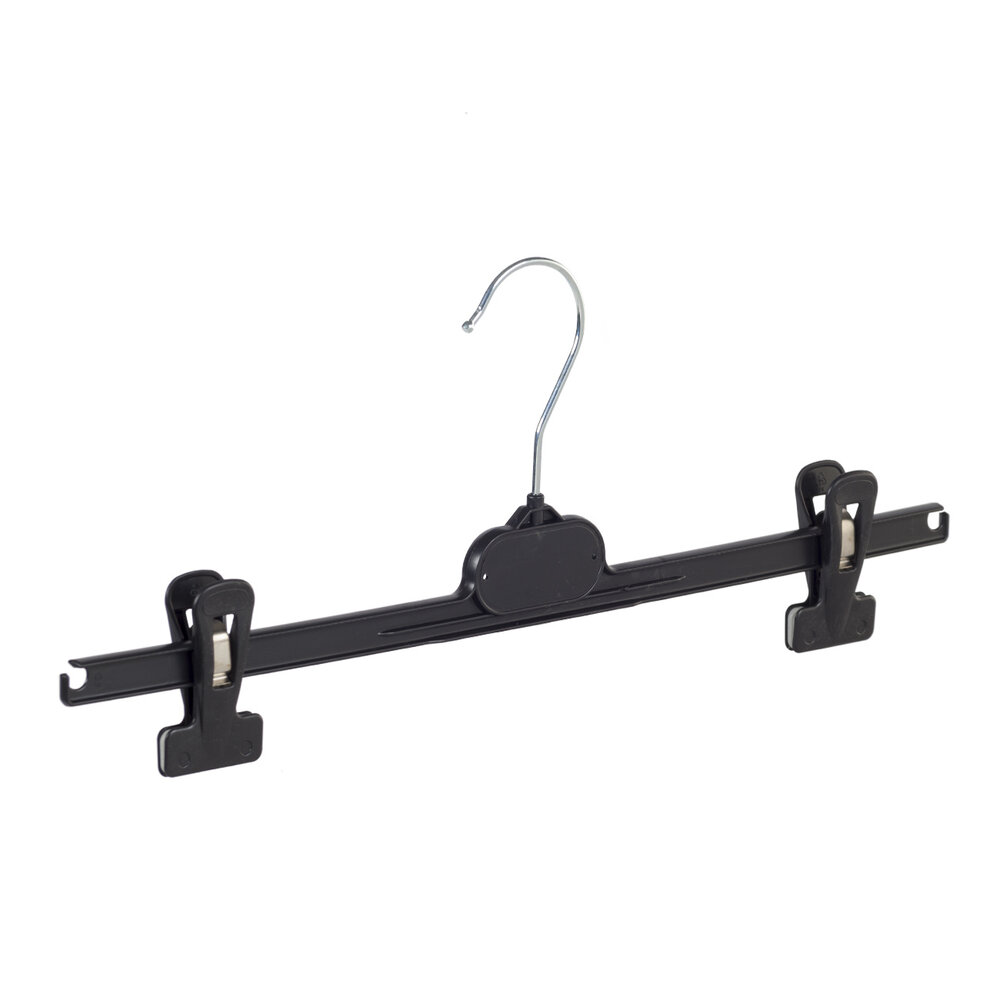 Stormix Broekhanger 18 stuks, 42 cm Vevlt-rokhangers met clips, antislip kleerhangers, robuuste kleerhangers voor shorts, broeken, rokken, jurken, jassen, jassen en mantels, roze