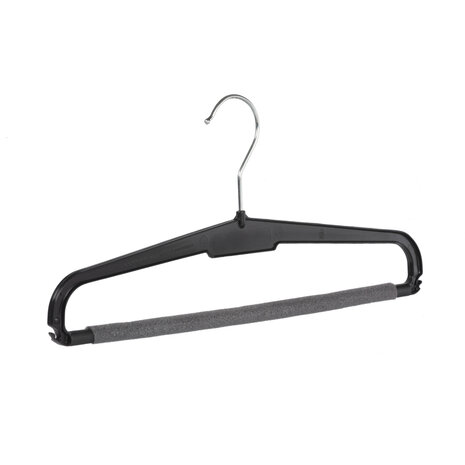 Broekhanger kunststof zwart met anti-slip broeklat (2 mm schuim) (gebruikt) Broekhanger kunststof zwart met anti-slip broeklat (2 mm schuim) (gebruikt)