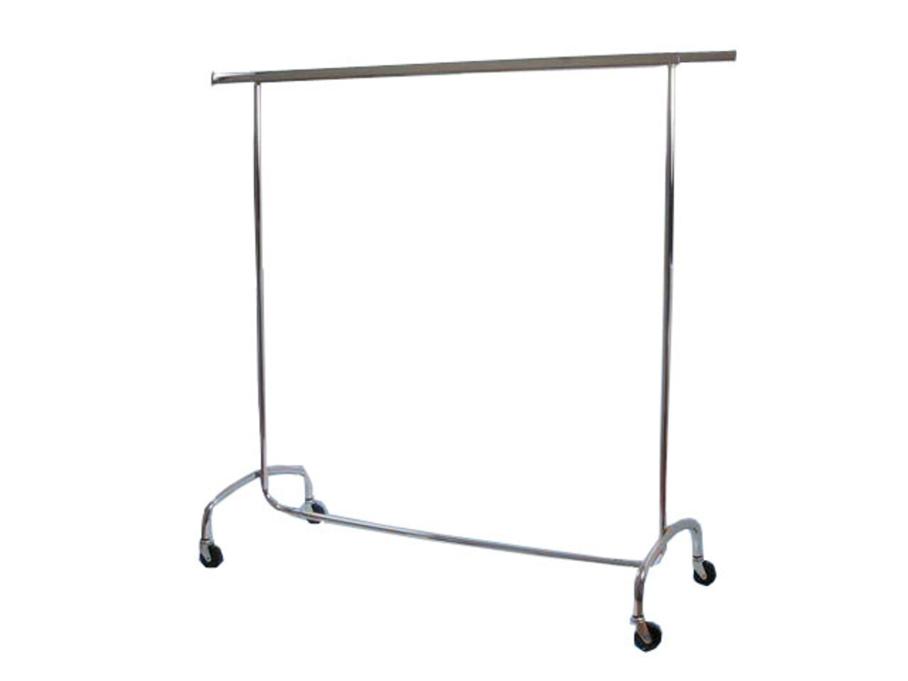 Chromen kledingrek, vaste hoogte 150 cm