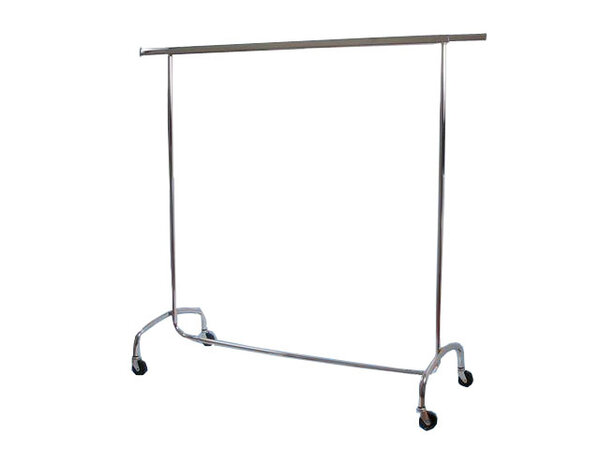 Chromen kledingrek, vaste hoogte 150 cm