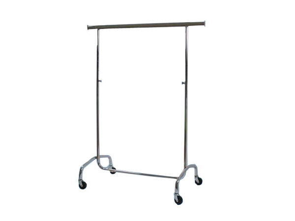 Chromen kledingrek, verstelbare hoogte 106 - 200 cm