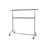 DE KLEDINGHANGER GIGANT Chromen kledingrek + middenstang, verstelbare hoogte 106 - 200 cm