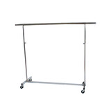 DE KLEDINGHANGER GIGANT Chromen kledingrek vouwbaar, verstelbare hoogte 140 - 220 cm