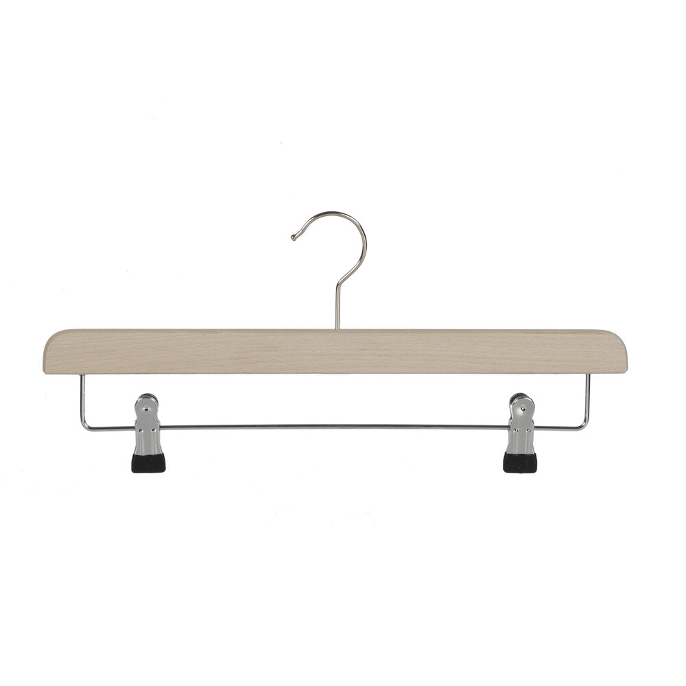 Rok / broekhanger beukenhout naturel ongelakt met knijperlat, 34 cm