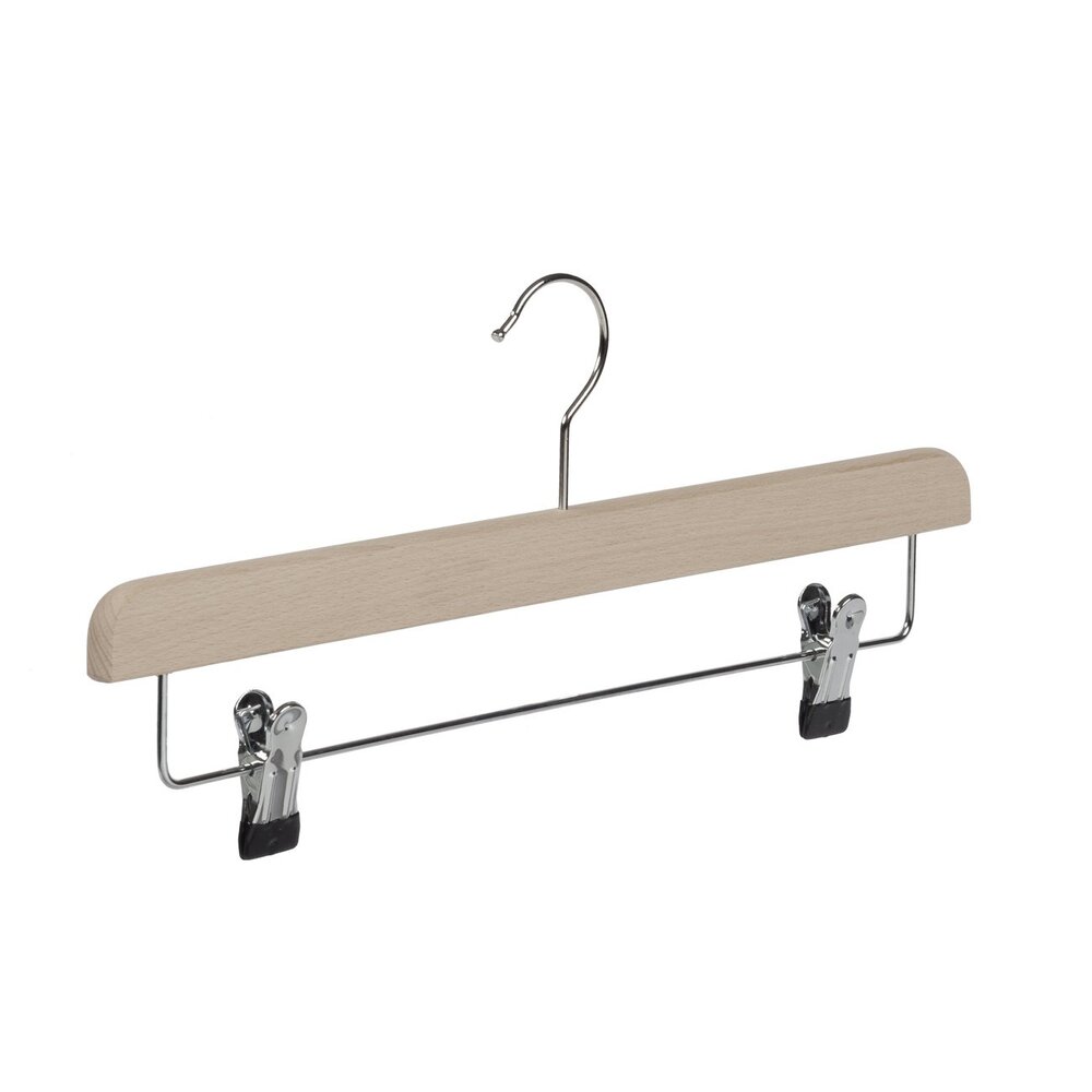 Rok / broekhanger beukenhout naturel ongelakt met knijperlat, 34 cm