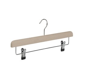 Rok / broekhanger beukenhout naturel ongelakt met anti-slip knijpers Rok / broekhanger beukenhout naturel ongelakt met anti-slip knijpers