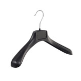 SER-VIZ Mantel / kostuumhanger (gebogen) kunststof zwart met schouderverbreding