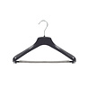 DE KLEDINGHANGER GIGANT Mantel / kostuumhanger (gebogen) kunststof zwart met schouderverbreding en anti-slip broeklat (2 mm schuim) DE KLEDINGHANGER GIGANT Mantel / kostuumhanger (gebogen) kunststof zwart met schouderverbreding en anti-slip broeklat (2 mm schuim)