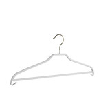 Blouse / shirthanger (vlak) metaal met broeklat en witte anti-slip coating