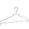 DE KLEDINGHANGER GIGANT Blouse / shirthanger (vlak) metaal met broeklat en witte anti-slip coating DE KLEDINGHANGER GIGANT Blouse / shirthanger (vlak) metaal met broeklat en witte anti-slip coating