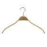 Mantel / kostuumhanger berkenhout naturel gelakt met schouderverbreding, 46 cm