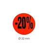 DE KLEDINGHANGER GIGANT Promotie etiketten, rood permanent 32 mm rond (1000 st.) DE KLEDINGHANGER GIGANT Promotie etiketten, rood permanent 32 mm rond (1000 st.)