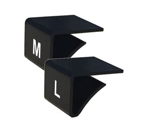 Maataanduider legplank (9-18 mm), zwart met witte opdruk