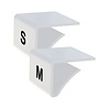 DE KLEDINGHANGER GIGANT Maataanduider legplank (9-18 mm), wit met zwarte opdruk DE KLEDINGHANGER GIGANT Maataanduider legplank (9-18 mm), wit met zwarte opdruk
