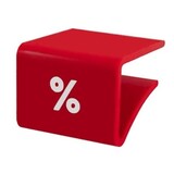 Maataanduider legplank (9-18 mm), rood met witte opdruk