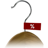 KTV Kledinghanger vaantje, kunststof, rood met witte opdruk (25 st.)