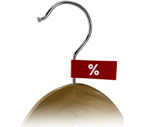 Kledinghanger vaantje, kunststof, rood met witte opdruk (25 st.) Kledinghanger vaantje, kunststof, rood met witte opdruk (25 st.)