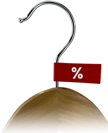 Kledinghanger vaantje, kunststof, rood met witte opdruk (25 st.) Kledinghanger vaantje, kunststof, rood met witte opdruk (25 st.)