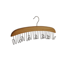 Riemhanger en stropdashanger hout met chrome haken