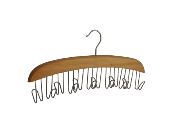 Riemhanger en stropdashanger hout met chrome haken